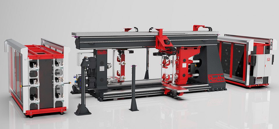 Auf der JEC World zeigen die Filament Winding-Spezialisten von Roth Composite Machinery unter anderem ihre neue Duplex-Anlage. (Foto: Roth Composite Machinery)